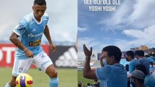 Yoshimar Yotún: Cánticos para ‘Yoshi’ fueron captados por su esposa en su vuelta a Cristal