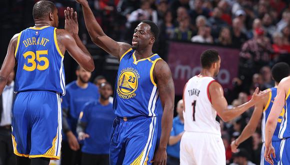 NBA: Durant lleva a Warriors sin Curry a ganar 111-113 a los Trail Blazers
