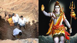 Dios Shiva le ordena en sueño cavar tremendo hueco en una carretera