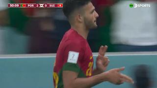Goncalo Ramos, el suplente de Cristiano, se luce: marcó el 3-0 de Portugal vs. Suiza | VIDEO