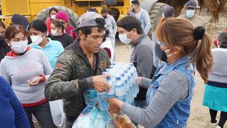 Áncash: damnificados de A.H. en Nuevo Chimbote recibieron ayuda 