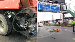 Callao: motociclista muere tras chocar contra camión en la Av. Faucett│VIDEO