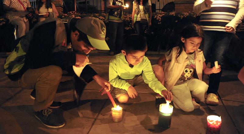 La Hora del Planeta: Niños con habilidades especiales presentes en apagón 