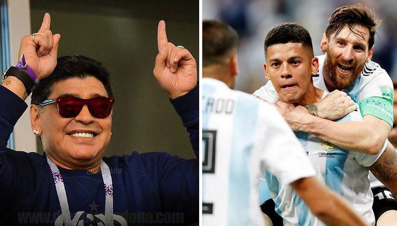 Diego Maradona celebra triunfo de Argentina con repudiable gesto (FOTOS)