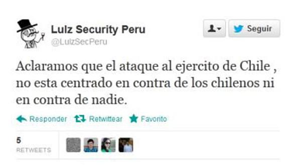 Hackers peruanos atacan a webs del Ejército de Chile
