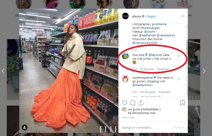 Inca Kola responde a publicación de la revista Elle. (Captura de pantalla)