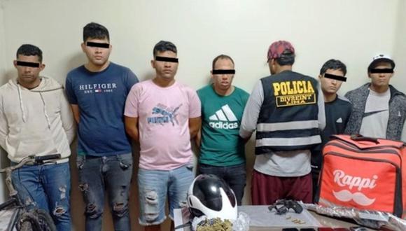 El Mininter detalló que los 6 detenidos son extranjeros (5 venezolanos y un colombiano). (Foto: Andina)