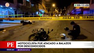 Motociclista fue herido de bala y se fue por su propia cuenta al hospital, en San Juan de Lurigancho (VIDEO)