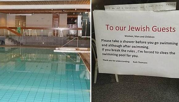 Judíos se ofenden porque piden que se bañen antes de entrar a piscina