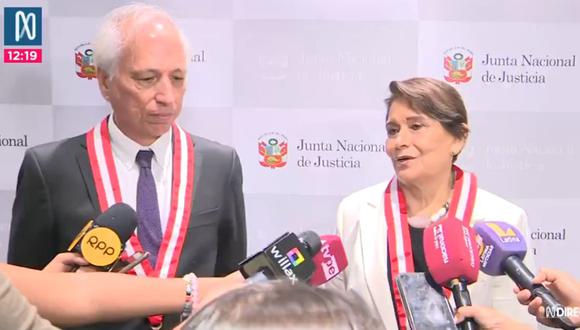 Aldo Vásquez e Inés Tello fueron repuestos como miembros de la JNJ por decisión del Poder Judicial. (Canal N)