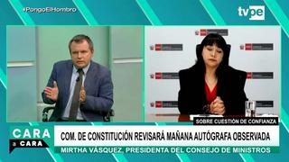 Mirtha Vásquez sobre Barranzuela: Mi compromiso es monitorear el desempeño de ministros