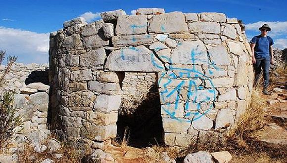 Jauja: Ruinas de Tunanmarca son pintadas por inescrupulosos