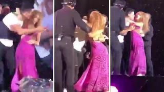 La reacción de Shakira al ver que un fan mexicano burló seguridad y subió al escenario (VÍDEO)
