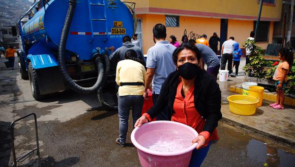 Sedapal informó que para este miércoles 15 de setiembre se repondría el servicio de agua potable en el distrito de San Juan de Lurigancho. (Foto: Hugo Curotto/@photo.gec)