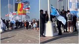 Guardia civil qatarí intervino el banderazo de hinchas argentinos: hubo zonas dañadas | VIDEO