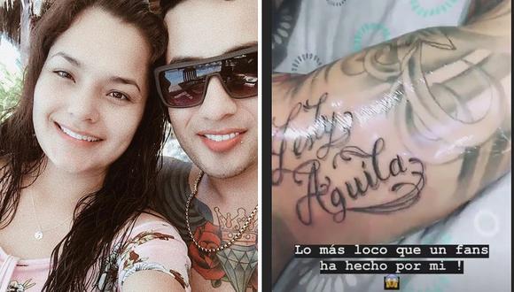 Novio de Lesly Águila le demuestra su amor haciéndose un tatuaje con su nombre (FOTOS)