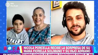 Nicola Porcella se emociona al recibir la llamada de su pequeño hijo y de su madre