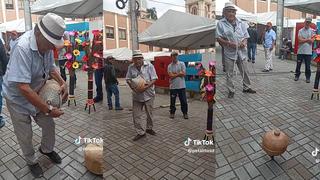 Adulto mayor recibe ovación en redes al hacer bailar un gran trompo en la calle