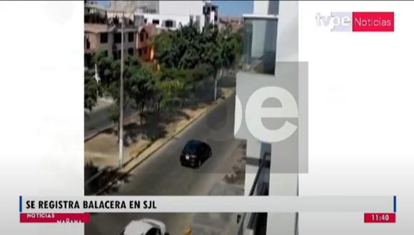 Balacera se desató esta mañana en San Juan de Lurigancho. Foto: TV Perú Noticias