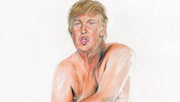Donald Trump: Exhiben polémico cuadro de candidato desnudo  