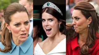 Viento le jugó mala pasada a Kate Middleton en boda real de la Princesa Eugenia de York (FOTOS)