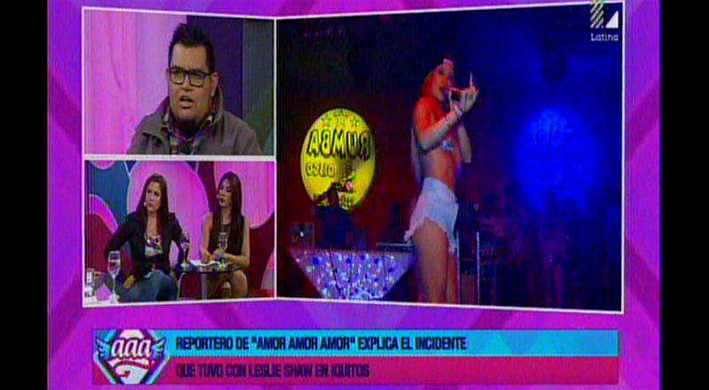 Leslie Shaw le mentó la madre a reportero de 'Peluchín' en aeropuerto  