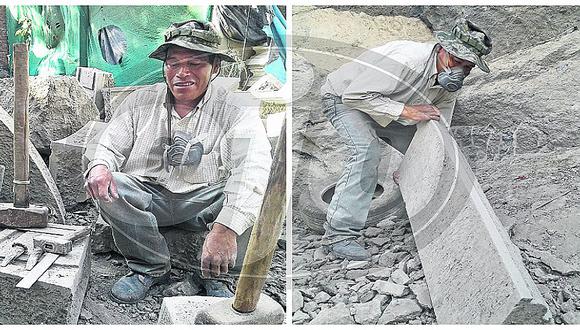 Néstor Huaytará, el hombre que hace 20 años se dedica a dar forma a las piedras