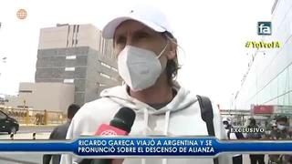 La palabra de Ricardo Gareca por el descenso de Alianza Lima | VIDEO