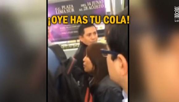 Metropolitano: Mujer agrede a pasajero porque no deja que se cole [VIDEO]