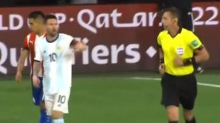 Lionel Messi estalló de ira contra árbitro tras gol que le anularon | VIDEO