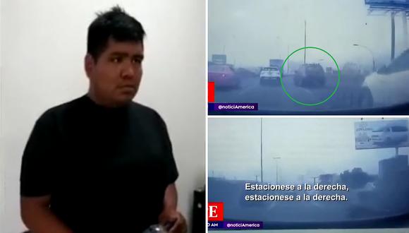 Graban impresionante persecución a sujeto que huía con auto robado en Los Olivos│VIDEO