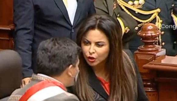 Patricia Chirinos señaló qué le dijo al presidente Pedro Castillo al despedirse. (Foto: Captura Congreso TV)