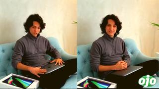 Vasco Madueño recibe emocionado la computadora que le prometió Magaly Medina para continuar con sus estudios 
