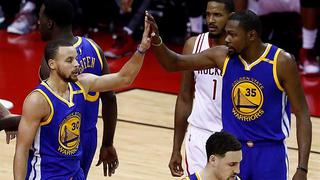 NBA: Durant y Curry guían a los Warriors en 108-125 sobre los Rockets