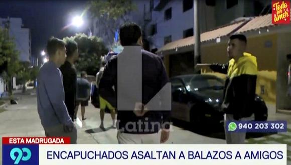 Los cuatro jóvenes fueron interceptadas en el jirón Alcides Carrión en Magdalena. (Captura: Latina)