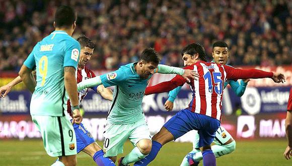 Copa del  Rey:  Barcelona vence 1-2 al Atlético de Madrid en la ida 