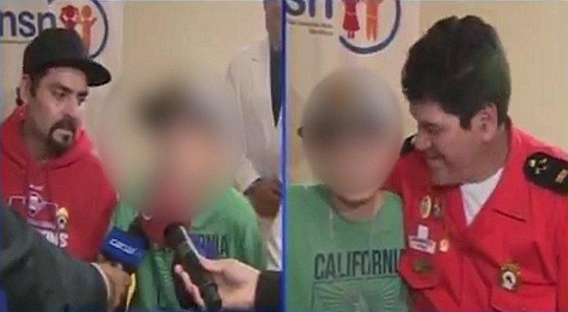 Cerro San Cristobal: bombero se quiebra al hablar de niño chileno que dejó hospital (VIDEO)
