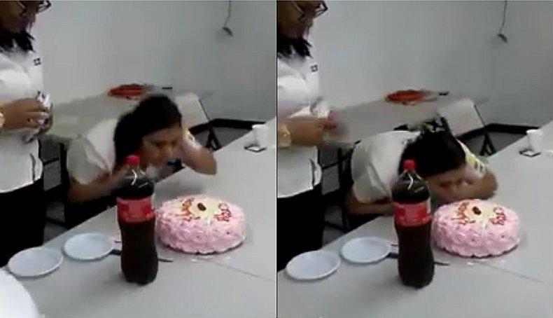 Facebook: Amigas se pasan de la raya cuando se acerca a comer torta (VIDEO)