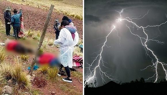 Pareja de esposos pastores fallecen tras ser impactados por descarga eléctrica en Apurímac