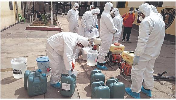 Arequipa: INPE desinfectan penal de mujeres de Socabaya para evitar propagación de casos de coronavirus. (foto referencial)