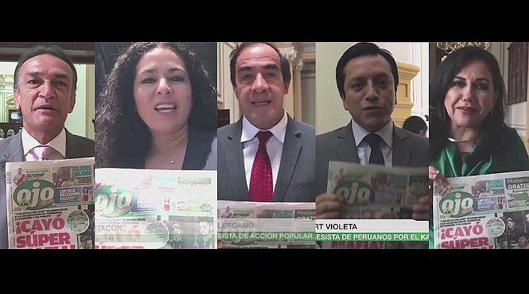 Congresistas se reúnen para felicitar a Diario Ojo por sus 50 años