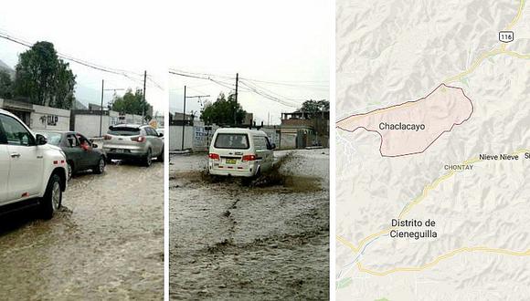 ¡Huaico en Chaclacayo! Avenidas y pistas se convierten en ríos y encienden alertas (FOTOS)