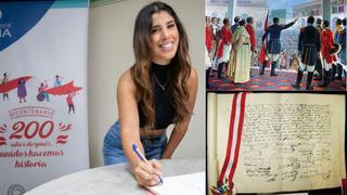 Yahaira Plasencia firma libro conmemorativo del Bicentenario y recibe lluvia de críticas 