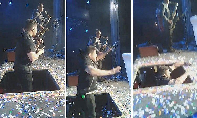 Vídeo inédito muestra cómo fue la aparatosa caída de Jerry Rivera en concierto