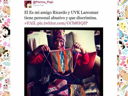 Acusan a UVK Larcomar de discriminar a joven de vestimenta andina
