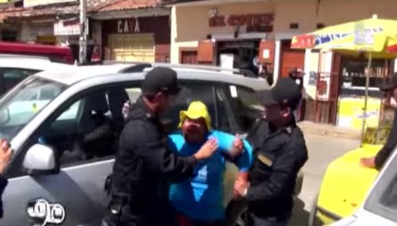 Huancayo: Heladera se hace la loca y golpea a policías [VIDEO]