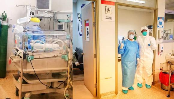 Ica: Mujer con COVID-19 da a luz a bebé prematuro de 30 semanas de gestación sin contagiarlo. (Foto: Hospital Regional de Ica)