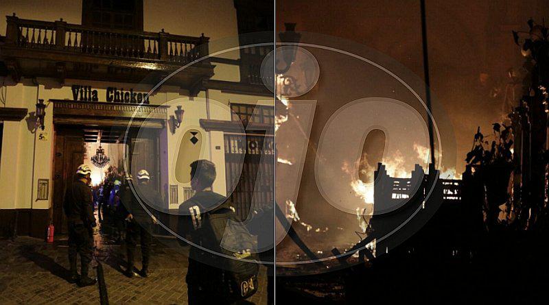 Incendio de una pollería causa alarma en el Cercado de Lima (FOTOS Y VIDEO)