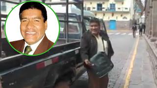 Alcalde de Cusco llega con una camioneta 'Chihuán' a encuentro de autoridades (VIDEO)
