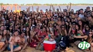 Un grupo de 200 estudiantes de Medicina armaron fiesta en la playa infringiendo todas las normas sanitarias